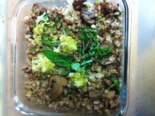 Buckwheat with Cremini Mushrooms and Broccoflower [Guest Post]