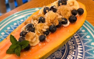 Tropical Papaya Boat (GF, DF, Vegan Option)